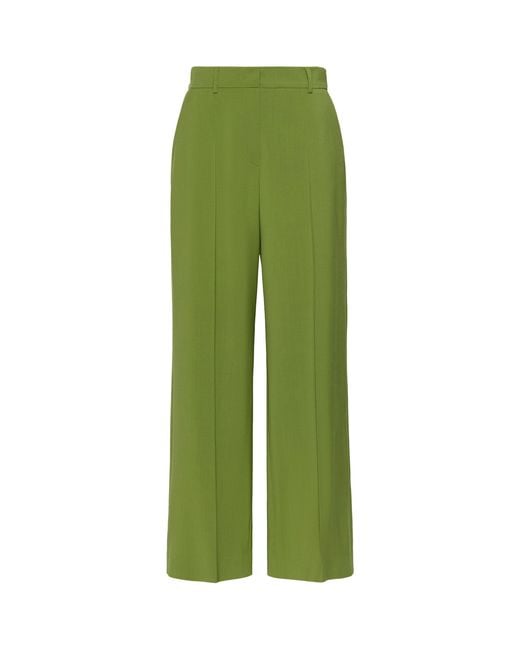 Weekend by Maxmara Green Virgin Wool Trousers