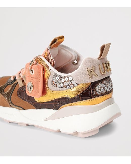 Kurt Geiger Brown Suede Kurt Runner Sneakers