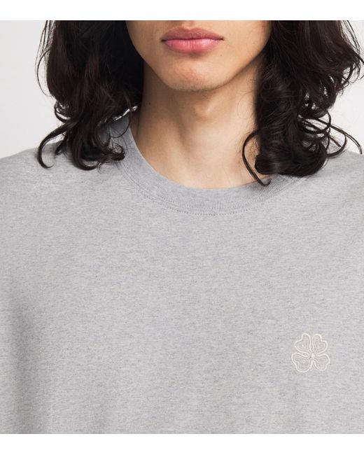NN07 Gray Organic Cotton Jett Logo T-Shirt for men