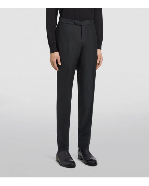 Zegna Black Trofeo 600 Wool-silk Evening 2-piece Suit for men
