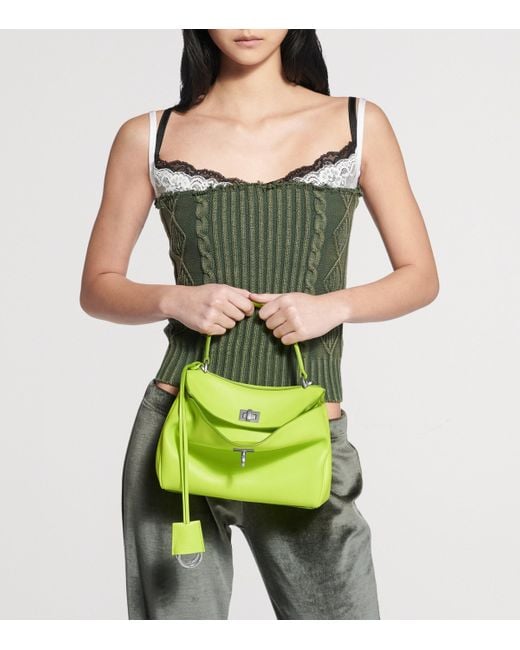 Balenciaga Yellow Mini Leather Rodeo Top-Handle Bag