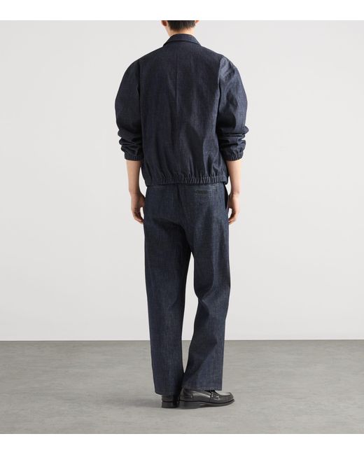 Prada Blue Chambray Denim Blouson Jacket for men