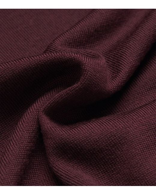 Saint Laurent Purple Wool Crew-Neck Sweater