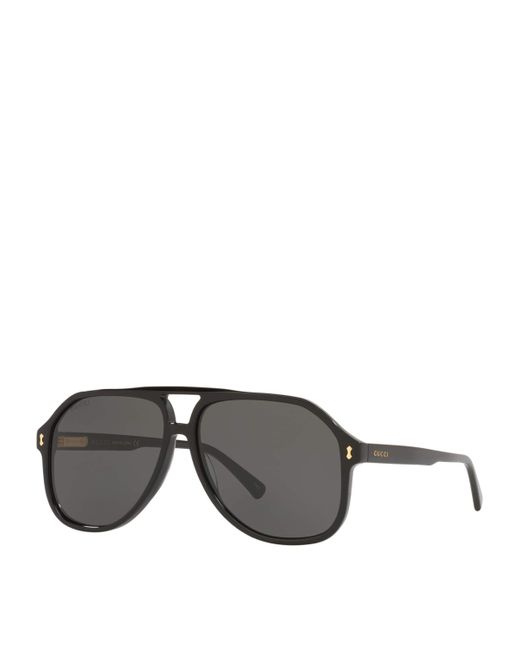 Gucci Gray Pilot Sunglasses for men