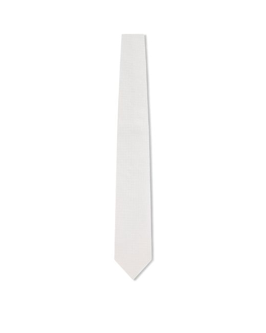 Tom Ford White Silk Micro Jacquard Tie for men