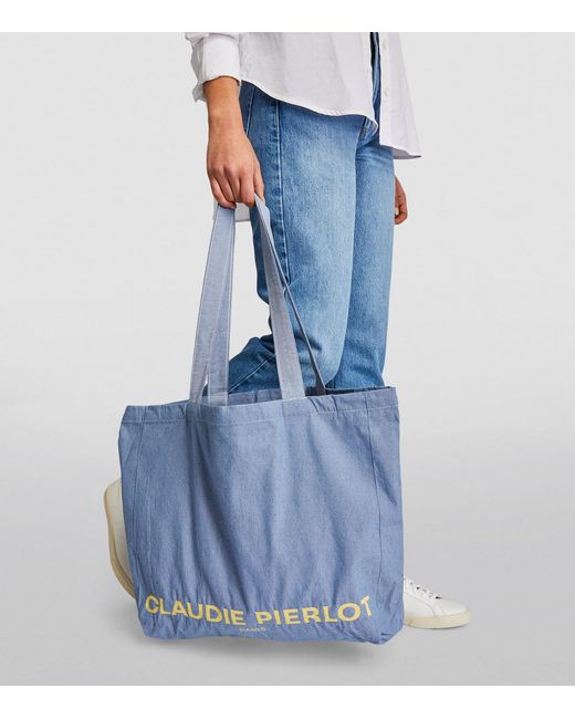 Claudie Pierlot Blue Logo Tote Bag