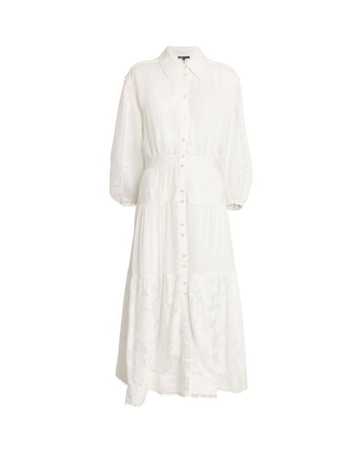 Maje White Shirt Maxi Dress