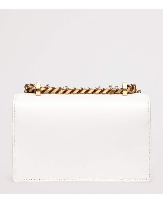 McQueen Metallic Leather Embellished Jewelled Satchel