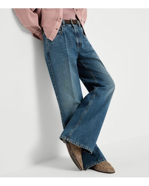Brunello Cucinelli Blue Flared Jeans