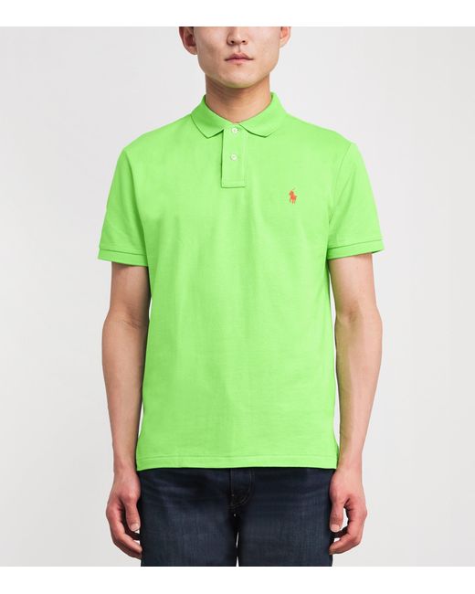Polo Ralph Lauren Green Cotton Mesh Polo Pony Polo Shirt for men