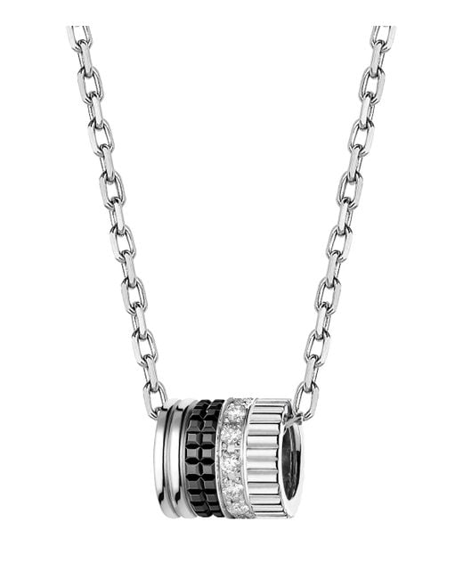 Boucheron Metallic And Diamond Quatre Edition Pendant Necklace