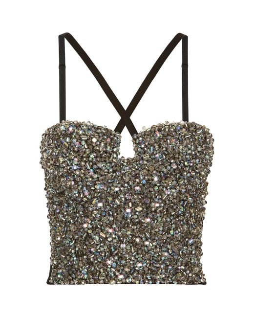 Dolce & Gabbana Multicolor Kim Dolce&Gabbana Crystal-Embellished Bustier