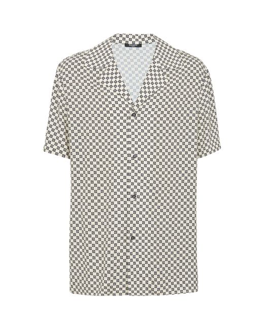 Balmain White Mini Monogram Shirt for men