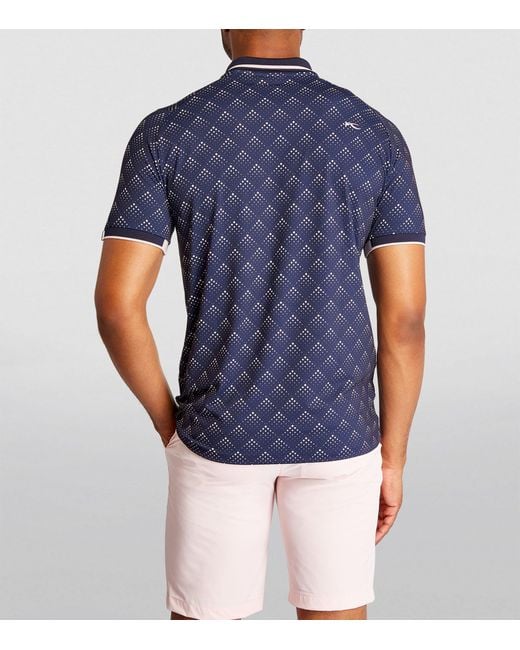 Kjus Blue Spot Printed Polo Shirt for men