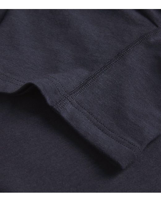 Falke Blue Cotton-Blend Daily Climate Control T-Shirt for men