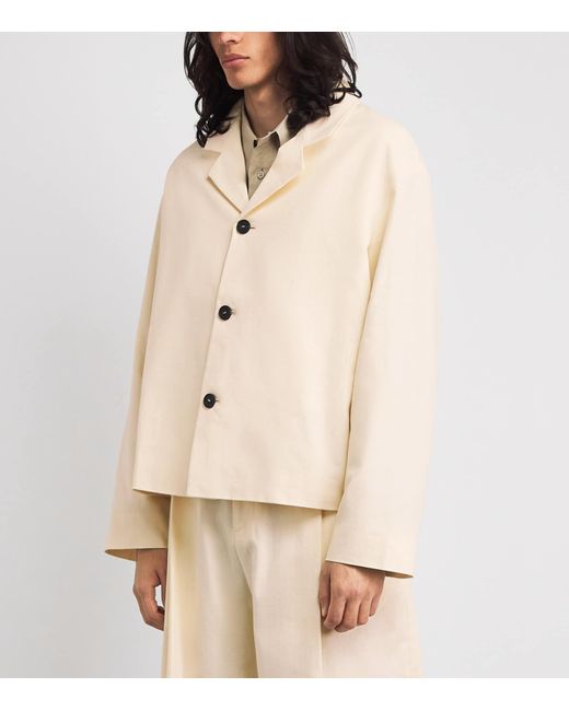 Studio Nicholson Natural Cotton-Linen Ferro Hybrid Jacket for men