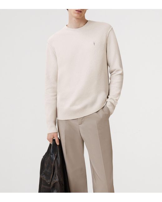 AllSaints White Crew-Neck Statten Sweatshirt for men