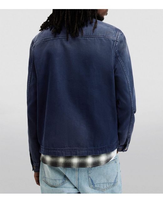 AllSaints Blue Organic Cotton Rothwell Jacket for men