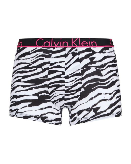 Calvin Klein Black Zebra Print Trunks for men