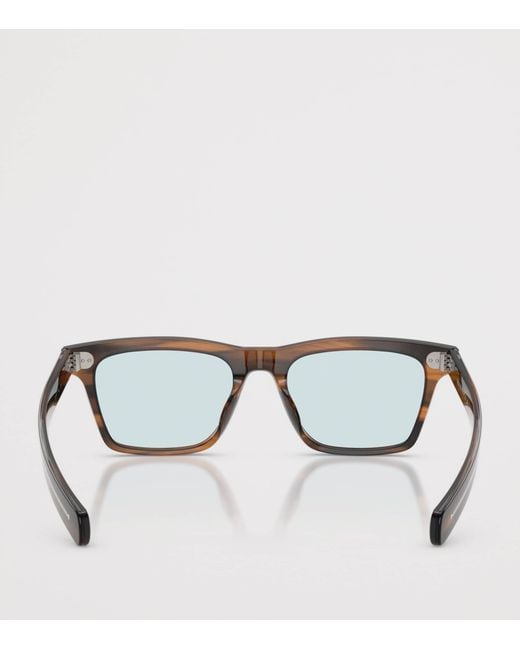 Oliver Peoples Brown Acetate Maestro Pillow Sunglasses