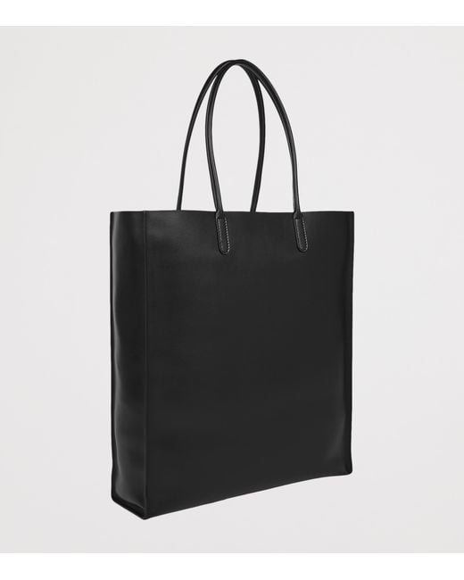 Smythson Black Mini Leather Kingly Tote Bag