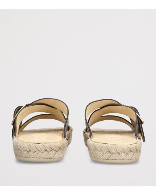 Loewe Brown Petal Espadrille Slides