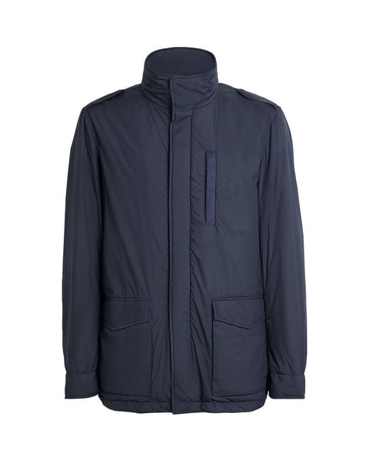 Herno Blue Technical Padded Jacket for men