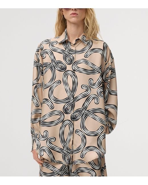 Loewe Gray X Paula's Ibiza Silk Oversized Shirt