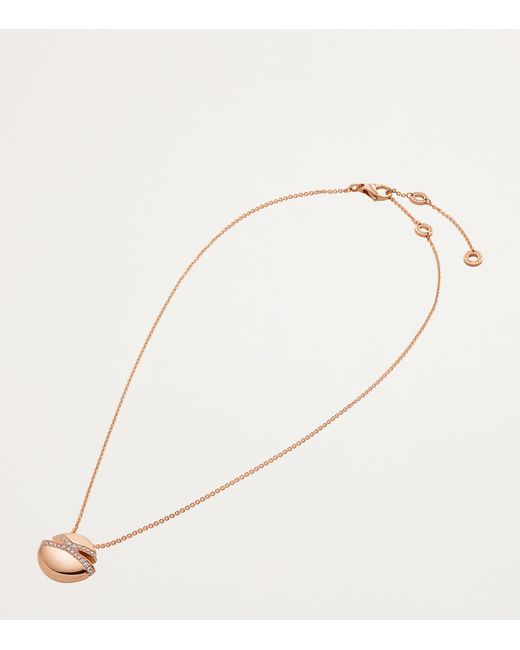 BVLGARI Metallic And Diamond Cabochon Necklace