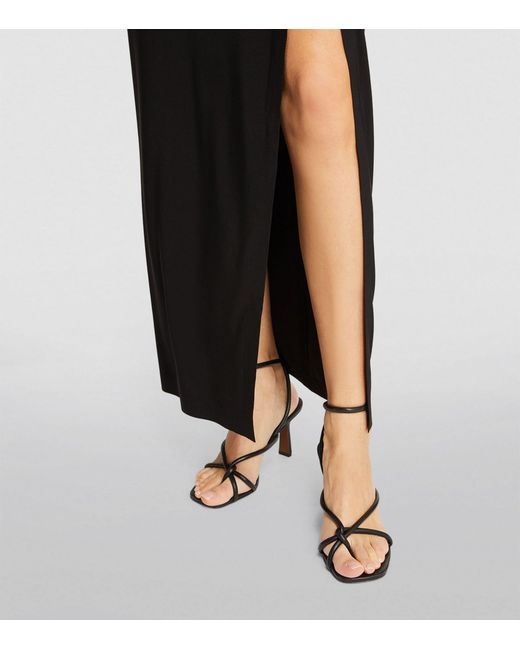 Norma Kamali Black Split-detail Maxi Skirt