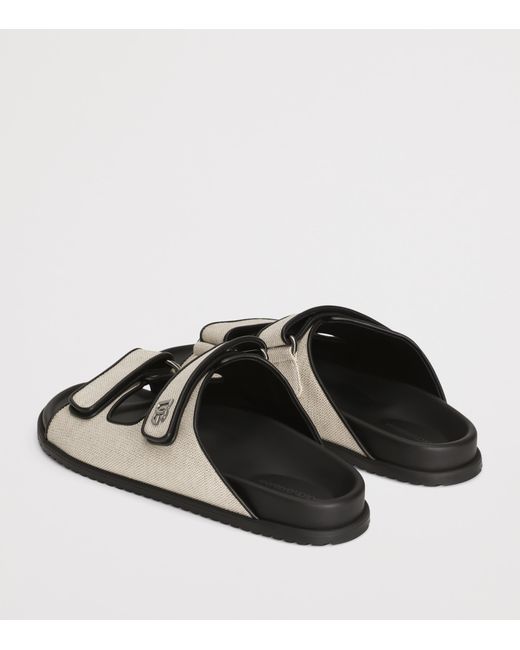 Dolce & Gabbana White Cotton-Linen Slides for men