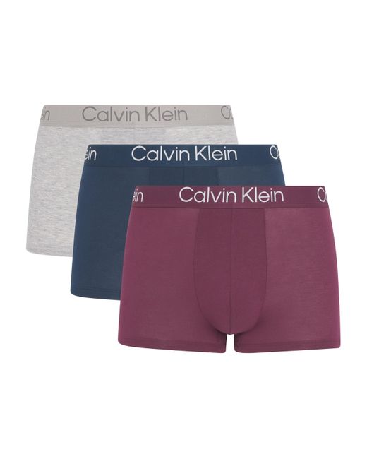 Calvin Klein Purple Stretch-Modal Trunks for men