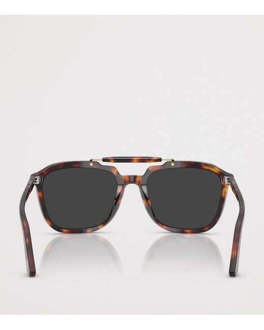 Persol Black Senna Series Square Sunglasses