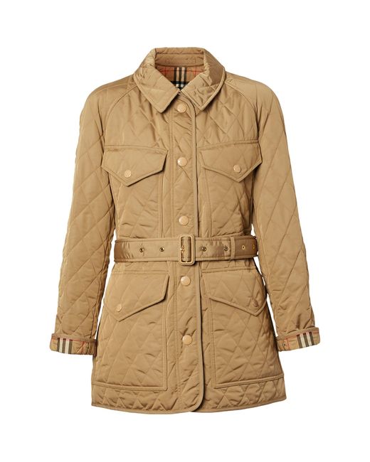 burberry brown quilted jacket