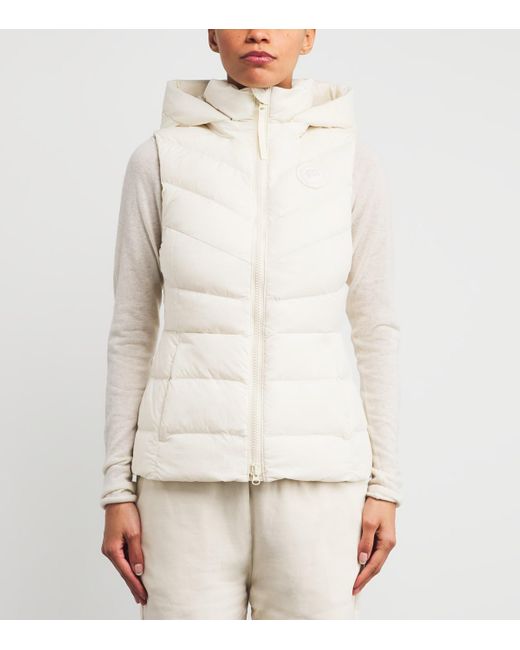 Canada Goose White Water-Repellent Down Clair Gilet