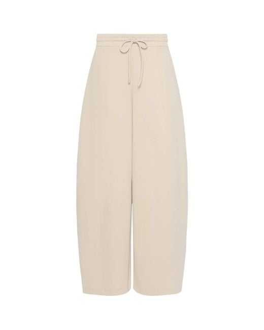 Max Mara Natural Jersey Drawstring Sweatpants
