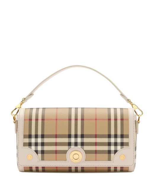 Burberry Metallic Check Note Top-Handle Bag