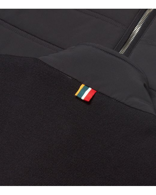 Orlebar Brown Black Quilted Knit-sleeve Terence Jacket for men