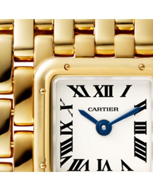 Cartier Metallic Yellow Gold Panthère De Cuff Watch 31mm