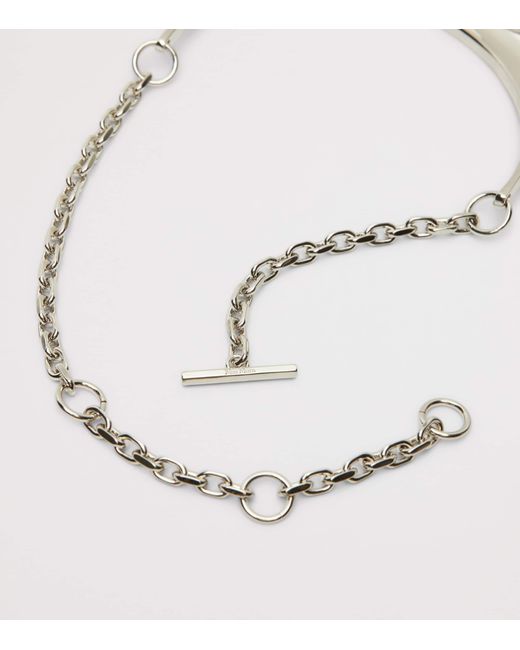 Max Mara White Crescent Necklace