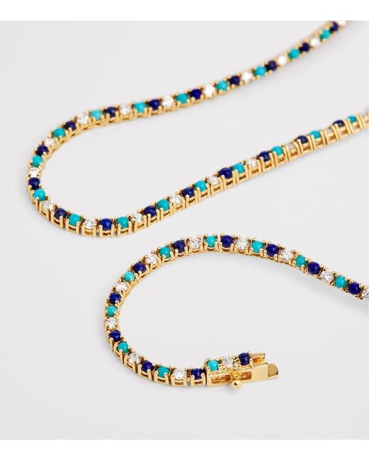 Jennifer Meyer Metallic Diamond And Four-Prong Tennis Bracelet