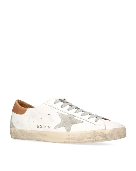 Golden Goose Deluxe Brand White Leather Super-Star Sneakers for men