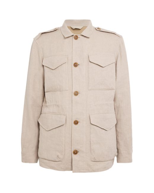 Polo Ralph Lauren Natural Linen Herringbone Field Jacket for men