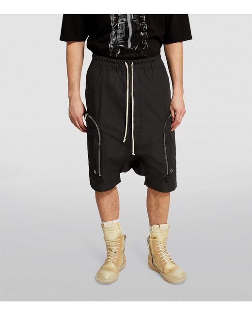 Rick Owens Bauhaus Pod Shorts in Black for Men | Lyst