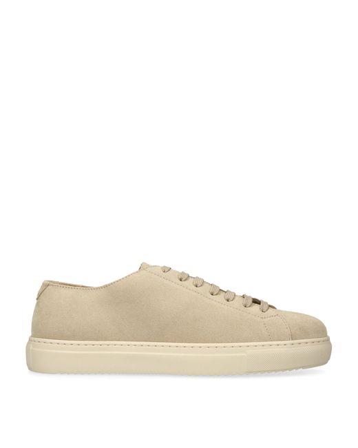 Doucal's Natural Suede Wash Sneakers for men