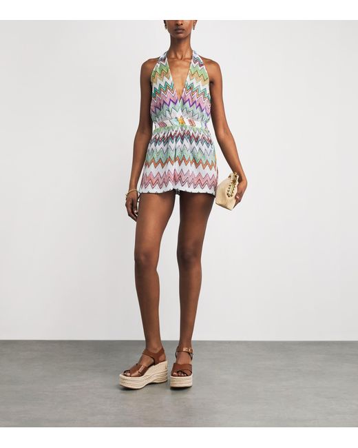 Missoni White Zigzag Elasticated Shorts