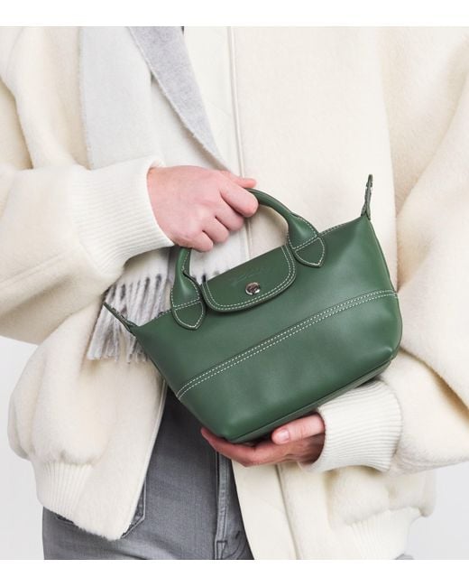 Longchamp Green Extra-Small Leather Le Pliage Xtra Top-Handle Bag