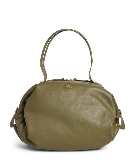Vivienne Westwood Green Large Leather Mara Holdall for men