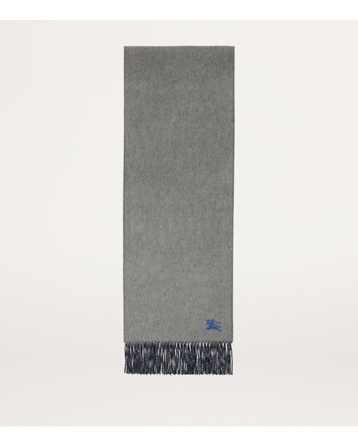 Burberry Gray Cashmere Reversible Scarf for men
