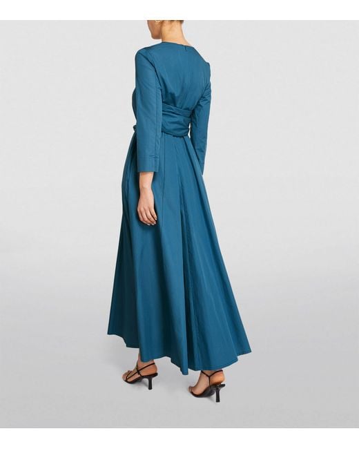 MAX&Co. Blue Cotton Maxi Dress
